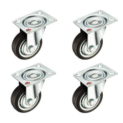 COSHANO Ruedas giratorias rueda loca 3" 76mm juego de 4 muebles plataformas mesas