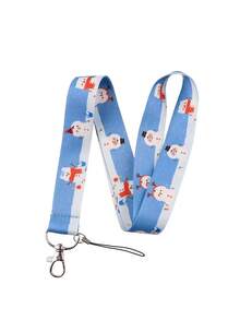 1Pc Cute Cartoon Christmas Series Of Santa Claus, Gifts, Sleigh, Gift Pattern Elements Hanger Strings, Suitable For Mobile Phone Strings, Card Covers, Work Certificates, Identification Cards, Access Cards, Transportation Cards, Keychains, Camera Hangers, Offices, Schools, Families, Homes, Suitable For Giving As Gifts To Friends, Family Members, Colleagues, Children, Parents, Couples, Festival Gifts, Birthday Gifts, Christmas Gifts