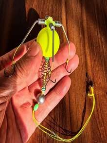 4 件防钩鱼钩，易于上钩，防钩和防钩底钩 - 彩色 - 查看 4