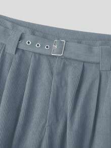 INCERUN Fashion Mens High Waist Zipper Casual Loose Bottoms Wide Leg Trousers Winter Long Pants - Blue - View 7
