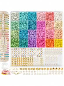 3mm Glass Seed Beads Kit, Mix Colors Seed Beads Kit For Jewelry Making, DIY Bracelet Necklace Key Chain Craft, Atmosphere Decoration Friend Party Gifts