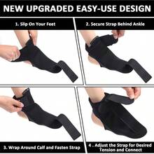 Plantar Fasciitis Night Splint Sock Plantar Fasciitis Brace With Arch Support Women Men Tension Relief, Achilles Tendonitis Foot Drop Heel Spur Pain Relief Black Medium