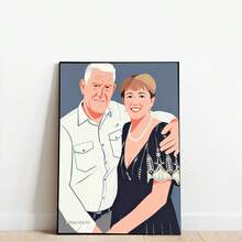 Portrait sans visage, illustration personnalisée, photo personnalisée, illustration photo, portrait personnalisé, cadeau pour petit ami, cadeau pour petite amie, mur