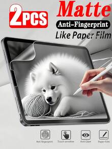 2片装磨砂纸质感防眩光、防指纹、防刮擦保护眼睛的平板电脑屏幕保护膜，兼容iPad Air Pro 11/13英寸（第5/6/7/8/9/10/11代，2025/2024款），兼容三星Galaxy Tab S11/S9/S8/S7/S9FE/S10+/S10 FE/A9/A9+/S8+/S9+（12.4英寸），兼容小米Redmi平板电脑，兼容华为MatePad/荣耀平板电脑，支持Apple Pencil，非玻璃材质。 - Matte - 查看 99