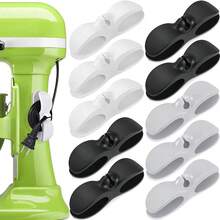 2/3/4/6/8Pcs Power Cord Organizer, Wall Power Cord Adhesive Fixing Clips, Kitchen Storage Cord Organizer, Home Appliance Cord Winder - Black - View 3