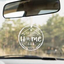 1 buc cadouri de casă nouă, primul Crăciun în casa noastră nouă, ornament din sticlă decorare casă nouă, cadou de casă nouă, decorațiune agățată de Crăciun, decorațiune de brad, cadou creativ pentru casă nouă, decorațiune de Crăciun