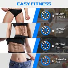 ABS Stimulator Workout Equipment, Ab Machine USB Rechargeable Gear For Abdomen/Arm/Leg, Smart Shaping Trainer For V Face, EMS Wireless ABS Muscle Stimulator - Black - View 8