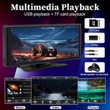 10.26-Inch Car Multimedia Video Player, Supports Wireless CarPlay And Wireless Android Auto, Portable Universal Car Display Monitor With Camera