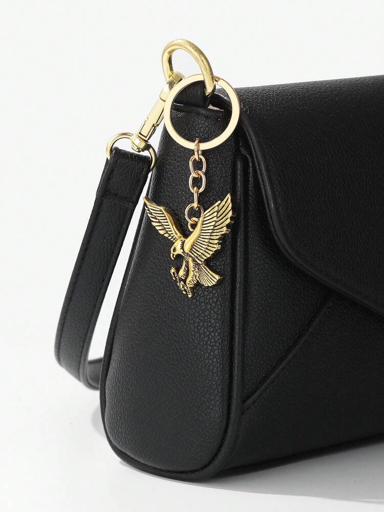 1 件时尚欧美复古老鹰主题钥匙扣配饰，适合男士圣诞礼物 - 古金色 - 查看 2