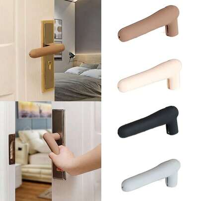 Protective Door Knob Cover Silicone Door Handle Glove Wall Protectors Door Knob Protective Anti Collision Static Mat For Home Accessories