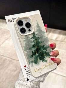 Carcasă de telefon TPU anti-zgârieturi, rezistentă la șocuri, cu model de brad de Crăciun în acuarelă, compatibilă cu Apple XS, XR, 11, 12, 13, 14, 15, 16, 13 Pro Max, 16 Pro Max, 14 Plus și Galaxy A35, S24, A16, S24 FE, S20, S22 Plus, S25 Ultra, S25, S22, S21, A335G, A12, A15, A23, A52 5G, Galaxy S21, Galaxy S25 Ultra, Galaxy A71 4G, Galaxy S21 Plus, Galaxy S22, Galaxy A55, Note20 Ultra, A16 4G, cadou personalizat pentru femei și bărbați