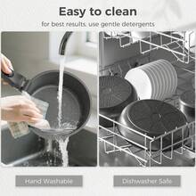 YASHE 9 Piece Pots And Pans Sets With Removable Handles, Non-Stick Cookware Set, White Granite Induction Cookwar,Stackable And Space-Saving Design - Grey - View 7