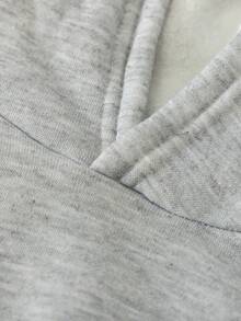 Sudadera con capucha con estampado de letras y control de juegos para niños pequeños, otoño/invierno