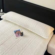 1 față de pernă din pluș cu model geometric, culoare solidă, față de pernă lungă, matlasată din catifea lapte, groasă, pentru cupluri (fără inserție de pernă), moale ca mătasea, prietenoasă cu pielea, caldă și confortabilă, lavabilă la mașină, potrivită pentru dormitor, cameră de oaspeți, cămin, se potrivește cu paturi twin, duble, queen-size, culoare solidă, cadou ideal de Crăciun