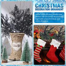 MEHELANY 10Pcs Blak Artificial Glitter Leaves Fake Plants Branches Leaf Christmas Tree Picks Sparkling Fillers Sprays For Xmas Wreath Garland DIY Crafts Home Holiday Arrangement Decor Christmas Party , Holiday Table Setting Valentine Bouquets Embellishment, Hostess Gifts Home Decor Christmas Decorations Room Decor