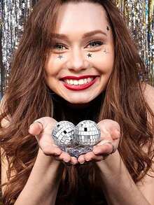 Boule de cristal de Noël, boule de plastique à effet disco, petit miroir réflecteur, pendentif miroir