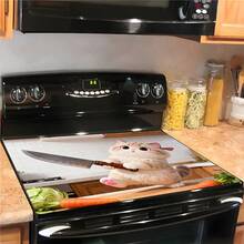 Tapis de protection de cuisinière, tapis de séchage d'ustensiles, tissu lavable antidérapant et résistant aux rayures, convient pour cuisinière à gaz, table de cuisson à induction, machine à laver, sèche-linge, dessus de table en verre, housse pour électroménager de cuisine, accessoire de vaisselle artistique, protection latérale de cuisinière