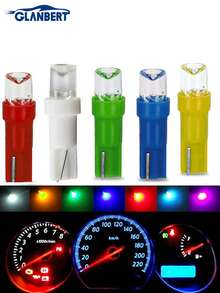 GLANBERT 10pcs T5 LED Car Dash Dashboard Lights 74 73 286 Instrument Cluster Gauge Panel Lamp Speedometer 86 17 18 Wedge Bulbs 74 73 286 - Multicolor - View 8
