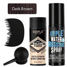 Goiple Men's Hair Fiber & Waterproof Hair Fiber Spray Set, Hair Fiber Styling Spray To Enhance Fiber-Hair Connection And Provide Strong Hold For Fuller, Natural Hairstyle, Waterproof Hairline Enhancer & Hair/Beard Volumizing Spray, Includes Pump Dispenser And Optimizer (27.5g Hair Fiber, 30g Fiber Refill, 120ml Waterproof Spray) - Blue - View 13