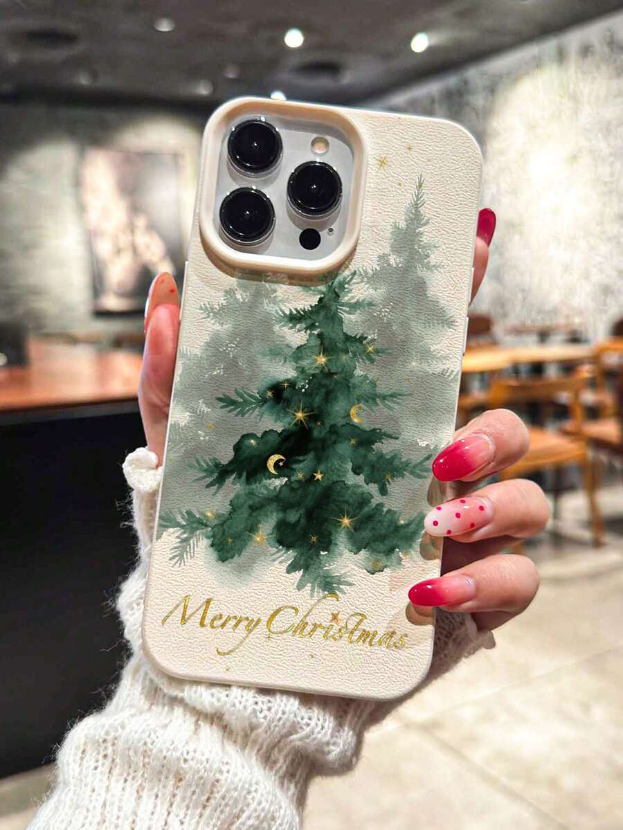 Carcasă de telefon TPU anti-zgârieturi, rezistentă la șocuri, cu model de brad de Crăciun în acuarelă, compatibilă cu Apple XS, XR, 11, 12, 13, 14, 15, 16, 13 Pro Max, 16 Pro Max, 14 Plus și Galaxy A35, S24, A16, S24 FE, S20, S22 Plus, S25 Ultra, S25, S22, S21, A335G, A12, A15, A23, A52 5G, Galaxy S21, Galaxy S25 Ultra, Galaxy A71 4G, Galaxy S21 Plus, Galaxy S22, Galaxy A55, Note20 Ultra, A16 4G, cadou personalizat pentru femei și bărbați