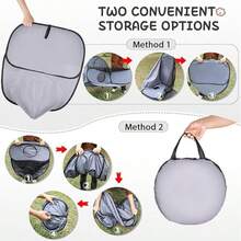 Parque para mascotas con túnel redondo, parque para gatos para interior y exterior con laterales suaves y transpirables, carpa para animales pequeños, carpa portátil con bolsa de transporte.