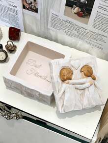 1 pièce Boîte à bijoux d'amitié colorée - Boîte décorative peinte à la main pour la décoration de la maison, cadeau réfléchi pour maman, grand-mère et femmes, parfait pour célébrer des moments spéciaux et des souvenirs chéris, idéal pour les anniversaires, les fêtes et les occasions significatives