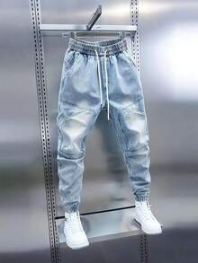 Men's Youth Jeans – Fashionable Denim For Casual Wear With Comfort Fit, Slim & Skinny Fit, Durable Stretch & Breathable Fabric - Màu xanh lam - Xem 6