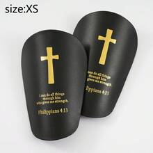 1 Pair Mini Master Cross Design Football Shin Guards, Adult Clip-On Leg Protectors - Thick And Durable Mini Soccer Shin Pads, Suitable For All Seasons - Multicolor - View 17