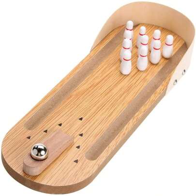 Table Top Mini Game Set-Tabletop Wooden Board Mini Arcade Desktop Tiny Shooting Alley Office Desk Stress Relief Gadgets Small Finger Toys Fun Gag Gifts For
