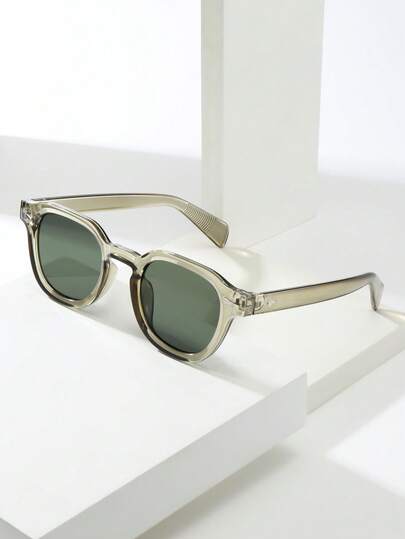 1pc Unisex Retro Round Frame High Quality Personalized Minimalist Fashion Decorative Glasses