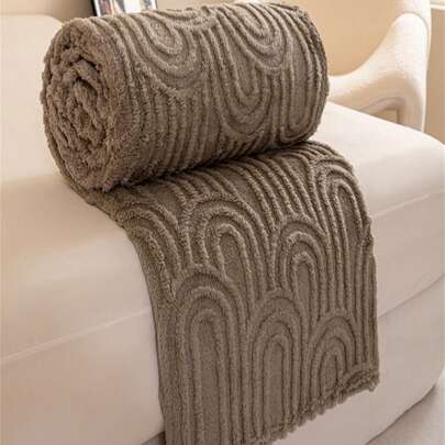 Double-Sided Taffeta Jacquard Solid Color Blanket, Modern Style Polyester Jacquard Blanket, Bedding Blanket, Machine Washable, Suitable For Bedroom, Sofa, Living Room, Nap Blanket, Sofa Bed Cover, Gift Blanket