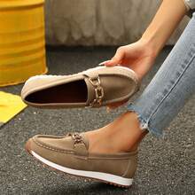 Zapatos planos casuales, cómodos y ligeros de punta redonda para uso diario de mujeres - Camel - Ver 4