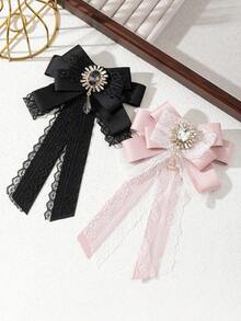 1pc Elegant Rabbit Design Sparkling Accessory, Gold Rhinestone Trim, College Badge Style, Chic Women Brooch Pin, Luxury Jewelry Brooch, Suitable For Dating, Daily Wear Gift - Fashion - View 7