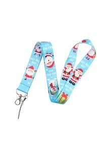 1Pc Cute Cartoon Christmas Series Of Santa Claus, Gifts, Sleigh, Gift Pattern Elements Hanger Strings, Suitable For Mobile Phone Strings, Card Covers, Work Certificates, Identification Cards, Access Cards, Transportation Cards, Keychains, Camera Hangers, Offices, Schools, Families, Homes, Suitable For Giving As Gifts To Friends, Family Members, Colleagues, Children, Parents, Couples, Festival Gifts, Birthday Gifts, Christmas Gifts