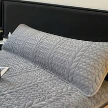 1 față de pernă din pluș cu model geometric, culoare solidă, față de pernă lungă, matlasată din catifea lapte, groasă, pentru cupluri (fără inserție de pernă), moale ca mătasea, prietenoasă cu pielea, caldă și confortabilă, lavabilă la mașină, potrivită pentru dormitor, cameră de oaspeți, cămin, se potrivește cu paturi twin, duble, queen-size, culoare solidă, cadou ideal de Crăciun