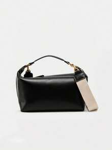 Dedoo Z Damen Tasche 2025 Frühling Neu Retro Seitenstreifen Gürtel Dekoration Lässige Schulter Handtasche Umhängetasche, ohne Geschenkverpackung.