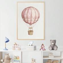 1pc Framed Canvas Wall Art, Pink Nursery Gallery Wall Set, Baby Girl Room Decor, Vintage Children's Room Decoration, Girl Gallery Art, Antique Nursery Wall Decor