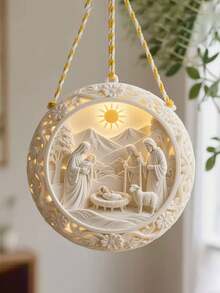 3 moldes religiosos de silicone para sabonetes, velas e artesanato em resina - fáceis de fazer, limpar e desmontar, design intrincado de presépio com Maria, José, jovens e pastores, perfeito para enfeites artesanais, materiais de artesanato e decorações de Natal, design de presépio, artesanato detalhado - Branco - Ver 5