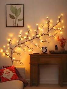 1pc 72/96/144 LED Vine Lights, USB Power Supply Indoor Wall Decoration Artificial Vine Wall Lamp, Flexible Vine Lamp 8 Modes Of Indoor Atmosphere Decoration, Led Tree Branch Lights For Wall, Indoor Led Landscape Wall Decor, Suitable For Bedrooms - Branch Lights - View 7