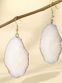 1 Pair Artificial Opal Imitation Vintage Crystal Earrings