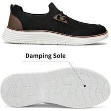 Mens Slip On Loafers Boat Shoes Non Slip Walking Shoes Running Shoes Fashion Sneakers For Men Comfort Lightweight Breathable Casual Office Shoes-20256688 - 黑色 - 查看 10