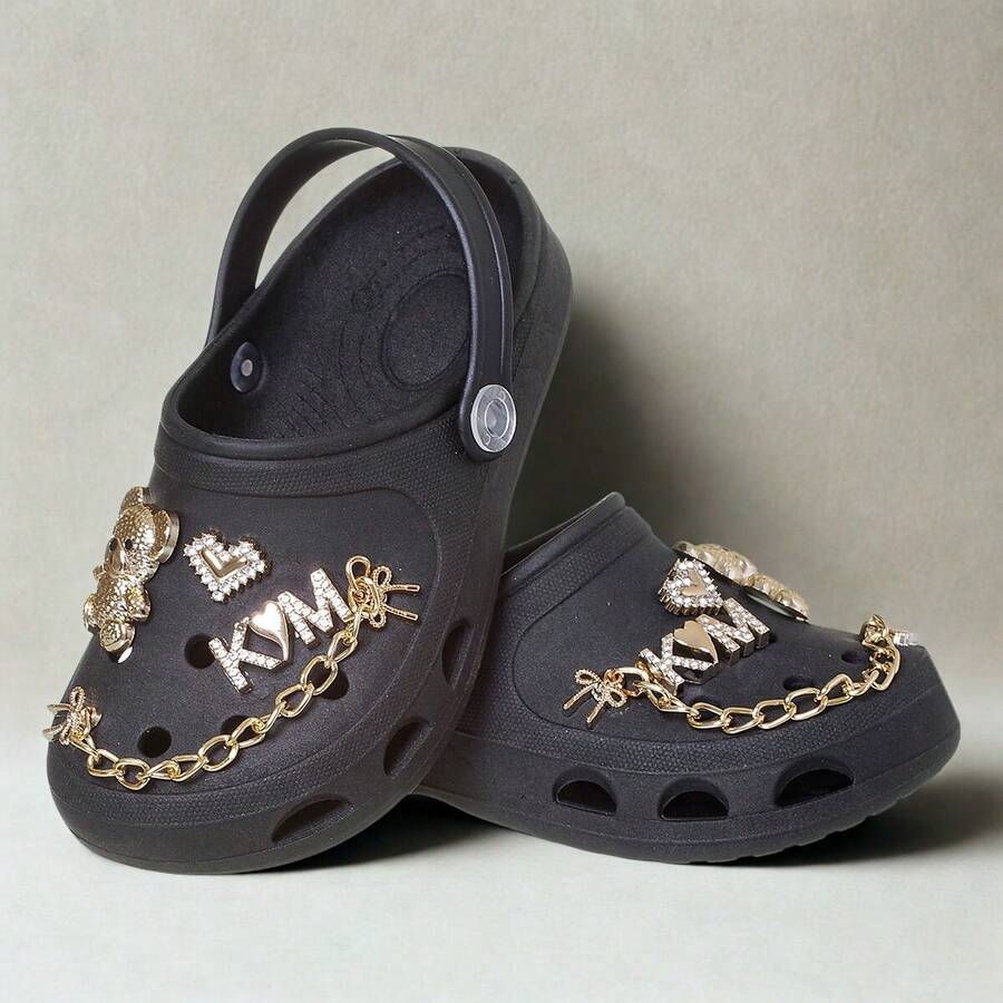 Chinelo Babuche Infantil Sandália Menina com Enfeites