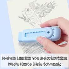 6/3/1 عبوة من أقلام الرصاص الممحاة للمدرسة والمكتب، ممحاة رسم أبيض، ممحاة فنية، تستخدم للتنظيف والإزالة دون إتلاف الورق، مناسبة للاستخدام المكتبي اليومي