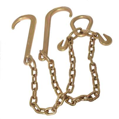 5/16 X 2 G70 Tow Chain J-Hooks V-Chain Flatbed Truck Rollback Wrecker Carrier