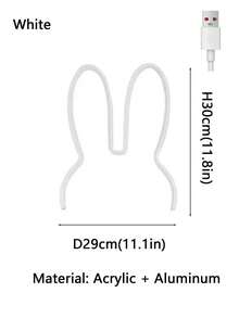 Nordischer Stil süßer Hase-Ohren Nachtlicht, LED Softlicht Schlafzimmer Nachttischlampe, dimmbar per Knopfdruck, verspieltes Design, gemütliche Tischdekoration für Kinderzimmer, Steckdosenlampe, Innenraum Stimmungslicht - 1 Stück