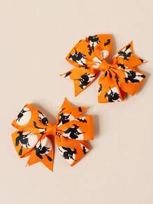 2/8 sztuk dla dziewczynek, śliczne spinki do włosów z motywem dyni, ducha, czarodzieja, potwora, nietoperza, spinki do grzywki, ozdoby do kucyka, odpowiednie na przyjęcia świąteczne, akcesoria do włosów na Halloween