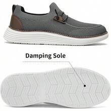 Mens Slip On Loafers Boat Shoes Non Slip Walking Shoes Running Shoes Fashion Sneakers For Men Comfort Lightweight Breathable Casual Office Shoes-20256688 - 深灰色 - 查看 4