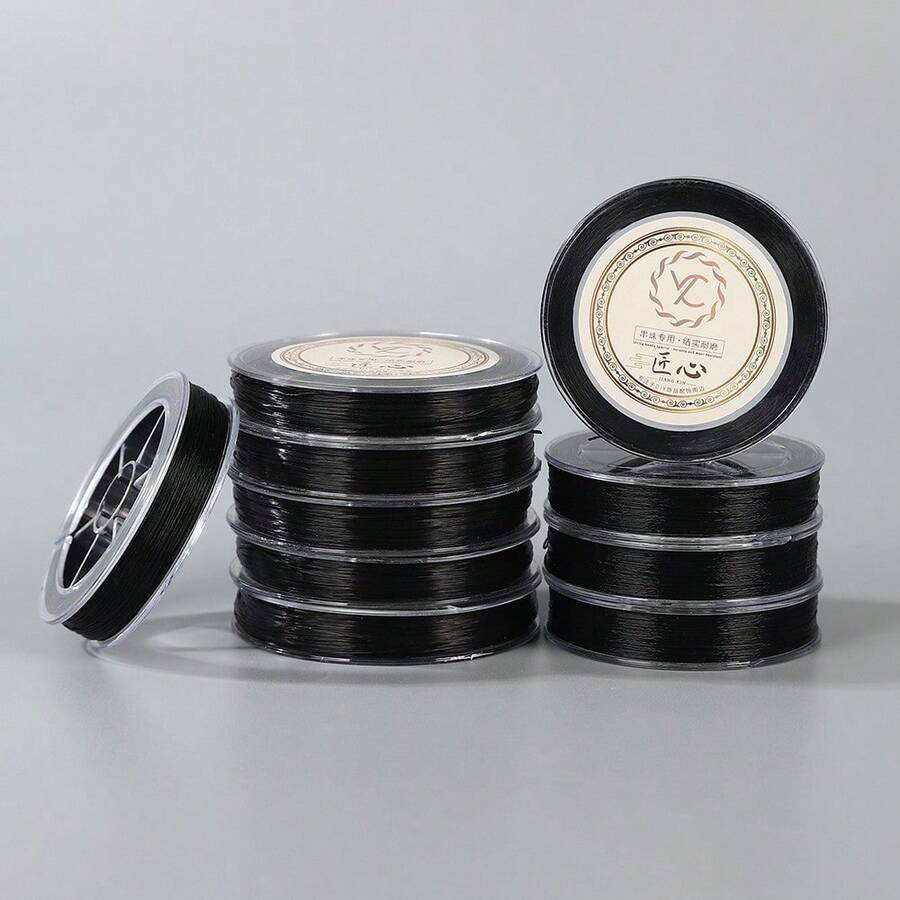 1pc Feather Hair Extension DIY Handmade Elastic Beaded String, Durable And Wear-Resistant Hair Accessory - Multicolor - View 1