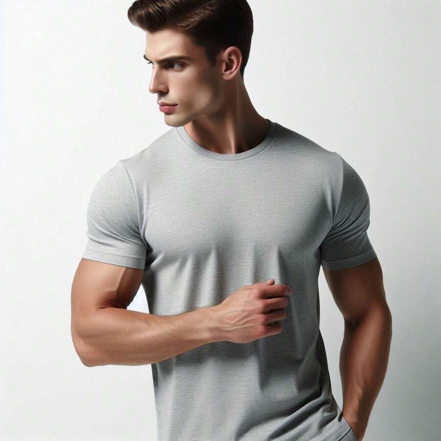 MIL200FIT Men T-Shirts - Grey - View 1