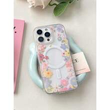 Magnética Funda Para IPhone Funda Transparente Y Suave Compatible Con IPhone 16e/16/15/14/13/12/11 Pro/Plus/Pro Max, OPPOREALME12PROPLUS 14pro, Galaxy A05-81/S22 S24PLUS - TMCX floral - Ver 3